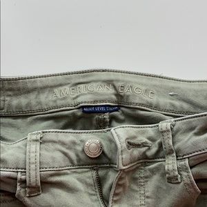 Green American Eagle jeans. Super stretch size 4
